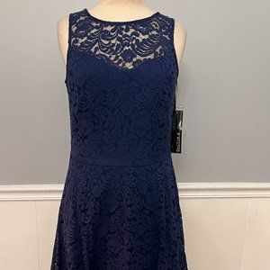 Navy Blue Lace Dress